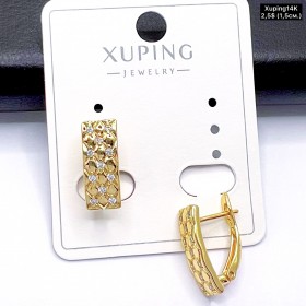 Сережки Xuping14К 10800 (1,5см.)